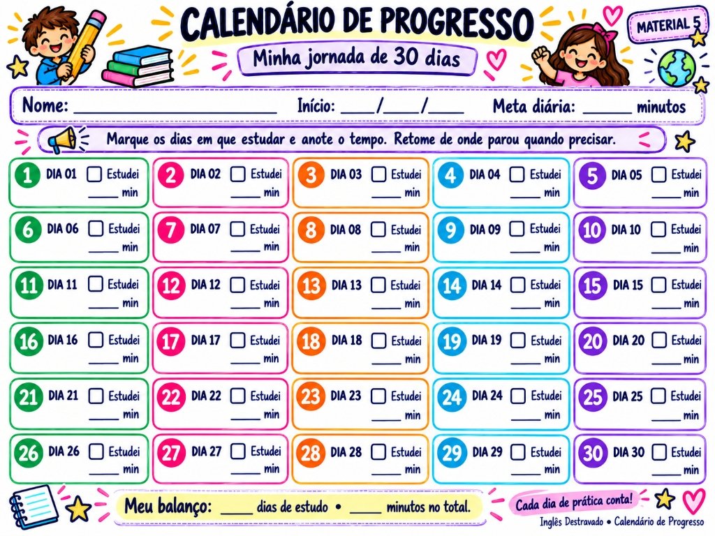 Calendário de Progresso
